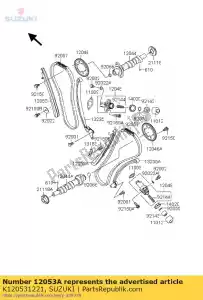 Suzuki K120531221 corrente-guia, rr, - Lado inferior