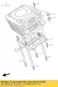 Suzuki 0910808170 semental - Lado inferior