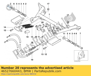 BMW 46527660443 fixing clamp - Lower part