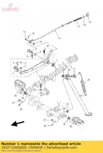 Yamaha 1B2F72000000 pedal freio - Lado inferior