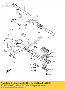 Suzuki 4353036A00 holder,front fo - Bottom side