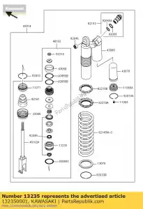 kawasaki 132350001 guide-comp, pr?t kx250t6f - Dół