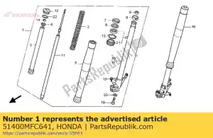 honda 51400MFC641 vork ass., r. fr. - Onderkant