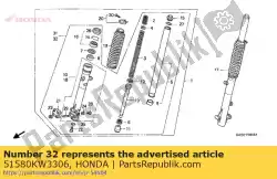 Qui puoi ordinare fork sub assy l f da Honda , con numero parte 51580KW3306: