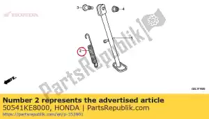 honda 50541KE8000 resorte, soporte lateral - Lado inferior