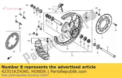 Here you can order the collar, rr. Wheel side from Honda, with part number 42311KZ4J40: