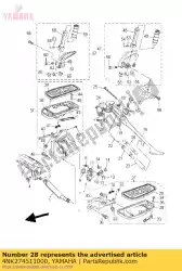 voetensteun van Yamaha, met onderdeel nummer 4NK274511000, bestel je hier online: