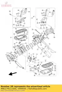 yamaha 4NK274511000 voetensteun - Onderkant