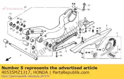 Ici, vous pouvez commander le joint, chaîne de transmission (rk excel) auprès de Honda , avec le numéro de pièce 40535MZ1317: