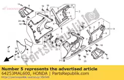 mat c, onderbak van Honda, met onderdeel nummer 64253MAL600, bestel je hier online: