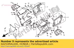 Honda 64253MAL600 opaco c, cappuccio inferiore - Il fondo