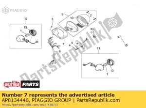 aprilia AP8134446 supporto fanale posteriore - Il fondo