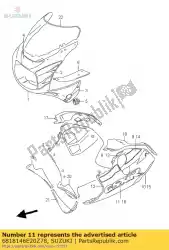 Here you can order the emblem,cowl,r. From Suzuki, with part number 6818146E20Z78: