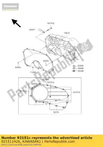 kawasaki 921511426 bout, 6x50 vn800-c1 - Onderkant