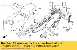 Aqui você pode pedir o trilho, l. Rr. Pegar * r320p em Honda , com o número da peça 77340MFAD00ZG: