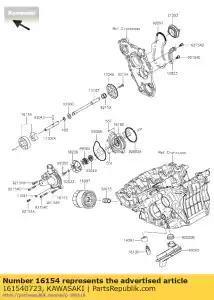 kawasaki 161540723 pompa rotore, olio zx1000nff - Il fondo