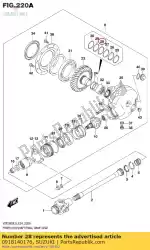 Here you can order the shim,40x50x1. 2 from Suzuki, with part number 0918140176: