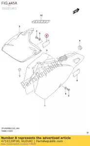 suzuki 4716129F00 almofada, quadro c - Lado inferior