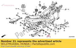 Aqui você pode pedir o parafuso, flange, 12x92 em Honda , com o número da peça 90127MCA000:
