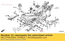 Here you can order the bolt, flange, 12x92 from Honda, with part number 90127MCA000: