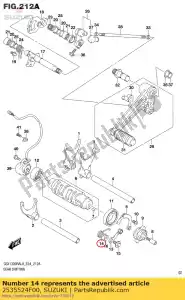 Suzuki 2535524F00 spring,stopper - Bottom side