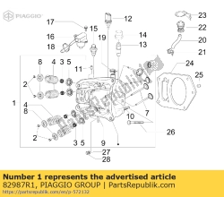 Aprilia 82987R1, Zespó? g?owicy cylindrów, OEM: Aprilia 82987R1