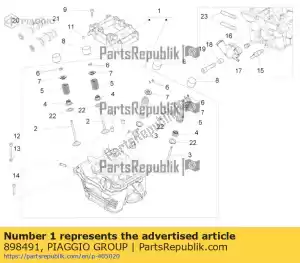 Piaggio Group 898491 cylinder head assy. - Bottom side