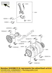 Tutaj możesz zamówić tuleja, wa? Korbowy, # 2 ex250-f2 od Kawasaki , z numerem części 920281490: