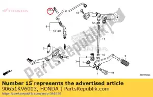 honda 90651KV6003 band, draad, 165 mm (zwart) - Onderkant