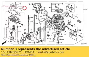 honda 16013MEB671 jeu de flotteur - La partie au fond