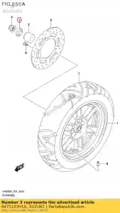 Suzuki 6475103H10 espaciador, eje rr - Lado inferior