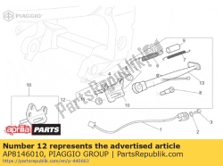 Aprilia AP8146010, Stand compleet, OEM: Aprilia AP8146010