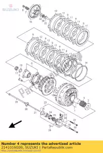 Suzuki 2141016G00 cubo, manga de embreagem - Lado inferior