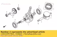 13031HM7003, Honda, ring set, piston (0.50) (riken) honda trx 400 2000 2001 2002, New