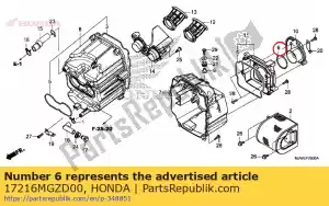 Honda 17216MGZD00 joint, conduit de filtre à air - La partie au fond