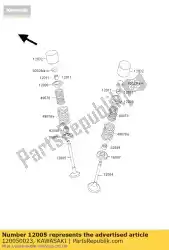 Ici, vous pouvez commander le soupape d'échappement zx750-a5 auprès de Kawasaki , avec le numéro de pièce 120050023: