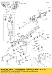 Qui puoi ordinare arm-susp, uni trak da Kawasaki , con numero parte 390070100: