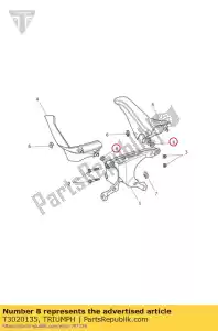 triumph T3020135 ilhó de borracha - Lado inferior