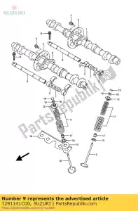 Suzuki 1291141C00 válvula de admisión - Lado inferior