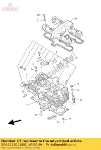 yamaha 5EA111811000 junta, cabeça do cilindro 1 - Lado inferior