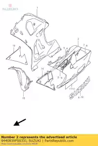 Suzuki 9440839F0033J capot, sous - La partie au fond