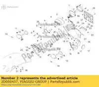 2D000437, Piaggio Group, Lampada p21w/5 37r moto-guzzi zgulhg00 zgulhu02 zgumaa00 850 2018 2019 2020 2021 2022, Nuovo