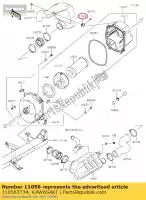 110563734, Kawasaki, 01 support, filtre à air kawasaki  820 1000 2017 2018 2019 2020 2021, Nouveau