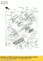 110101606, Kawasaki, filtre-assy-air kawasaki zxr  l zxr400 400 , Nouveau