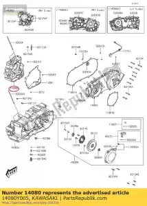 kawasaki 14080Y005 crankcase,rh kvf300ccf - Bottom side