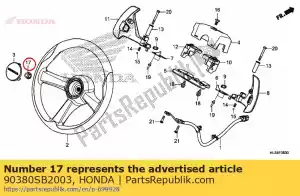 honda 90380SB2003 moer, zelfvergrendeling (ohashi) - Onderkant