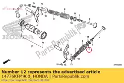 Here you can order the seat,valve spring from Honda, with part number 14776KFM900: