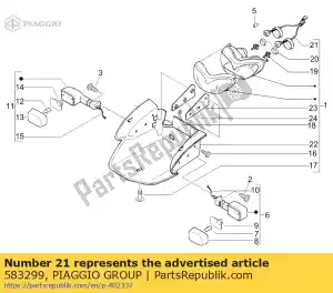 Piaggio Group 583299 cable harness - Bottom side