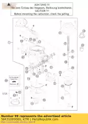 Here you can order the gasket set mikuni bst40-225 from KTM, with part number 58431099000: