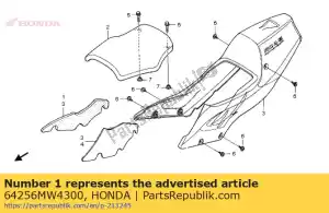 Honda 64256MW4300 mat a, r. côté capot - La partie au fond
